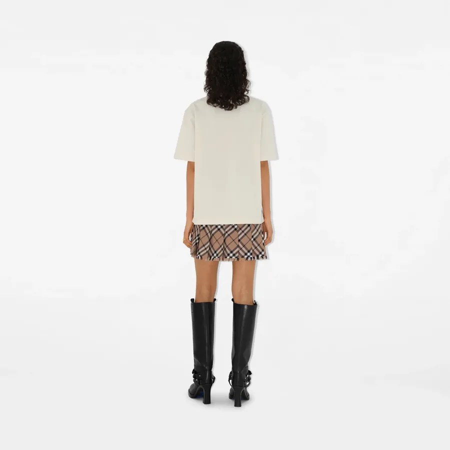 Burberry Logo Print Cotton T Shirt