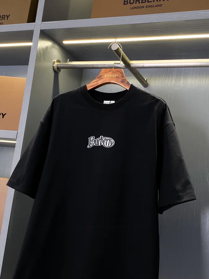 Burberry Logo Print Cotton T Shirt Classic Fit