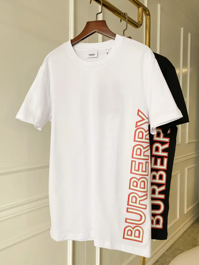 Burberry Embroidered Cotton T Shirt