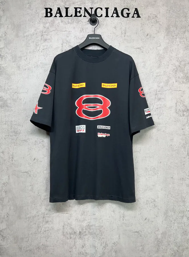 Balenciaga Paris 3B Sports Icon Short Sleeve T Shirt