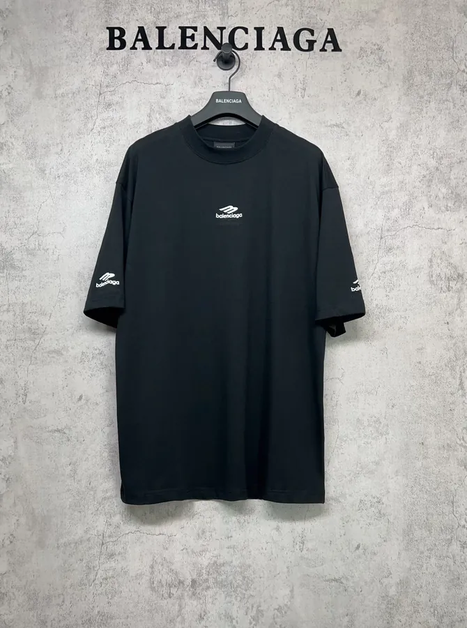Balenciaga Paris 3B Sports Icon Embroidered T Shirt