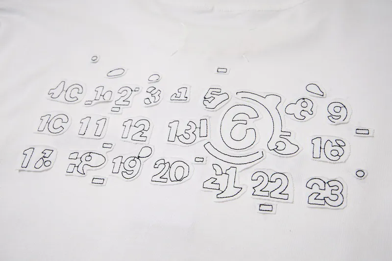 Maison Margiela 25ss Irregular Patchwork Embroidered T Shirt