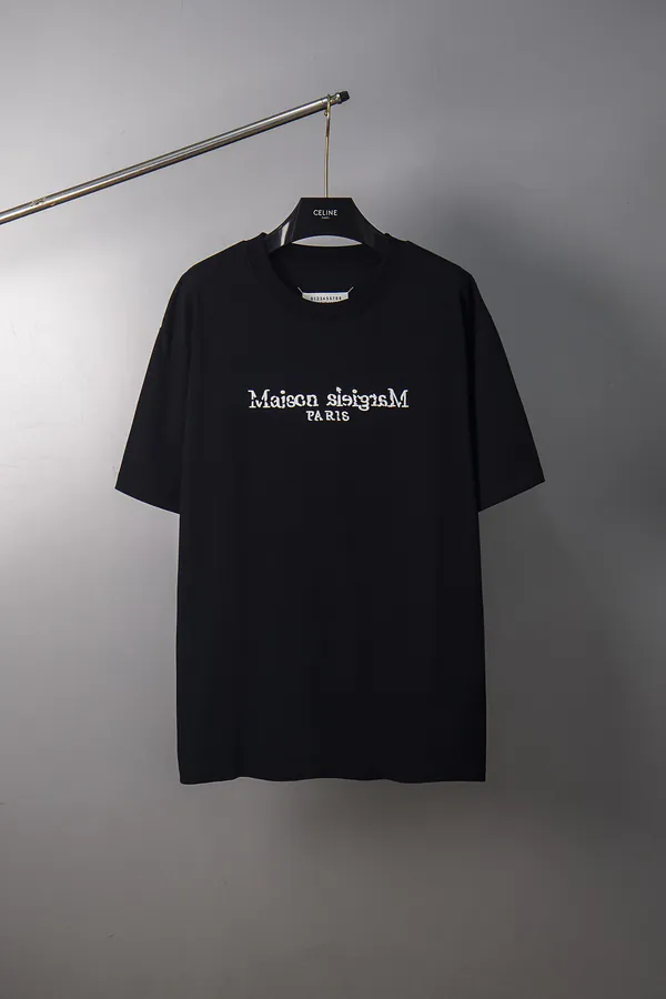 Maison Margiela 25ss Irregular Patchwork Embroidered Number T Shirt
