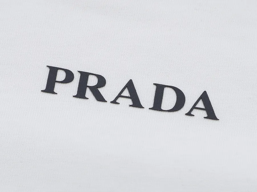 Prada Triangle Logo Embossed Short Sleeve
