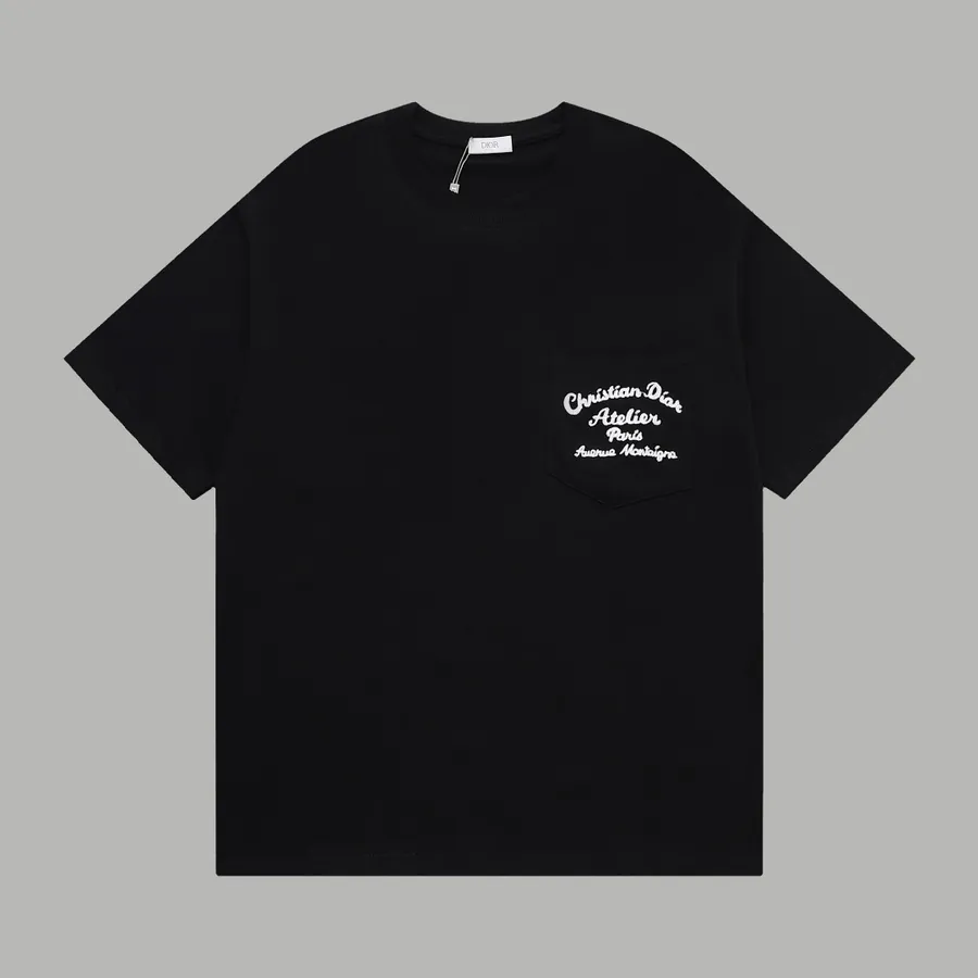Dior Chest Pocket Embroidered Short Sleeve