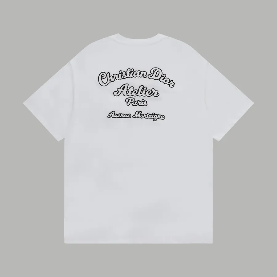 Dior Front Pocket Embroidery Short Sleeve