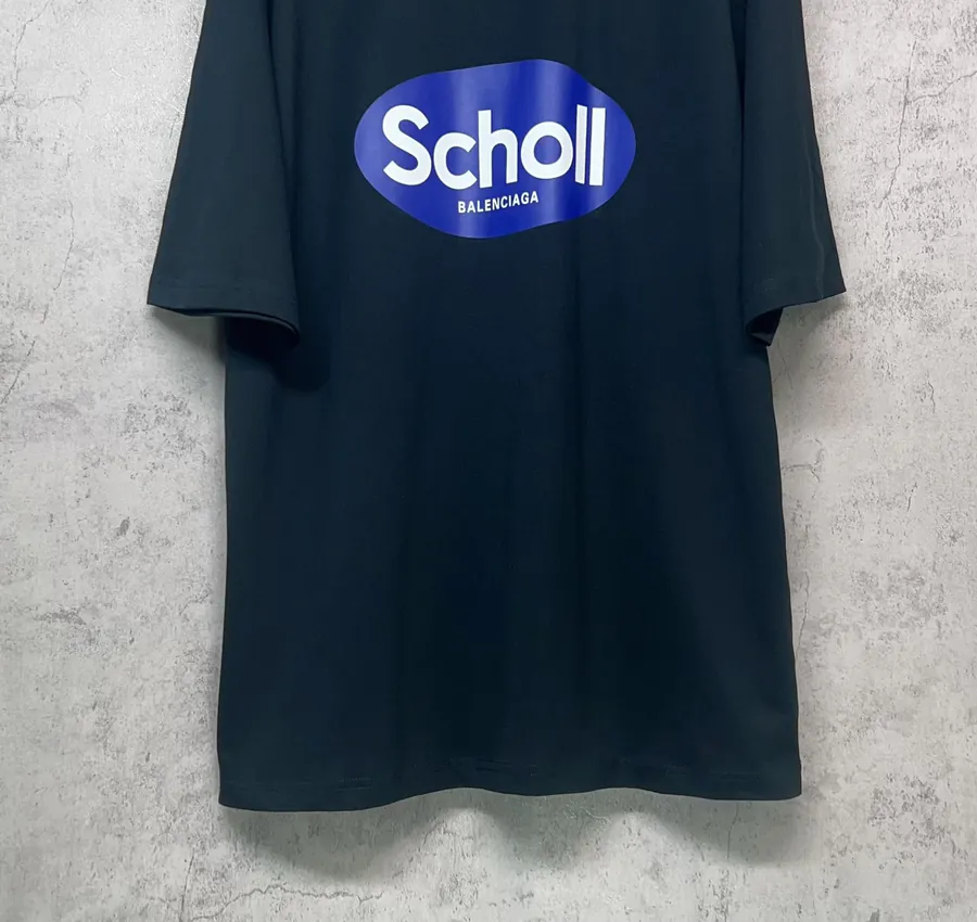 Balenciaga Scholl Collaboration Blue Print Short Sleeve T Shirt