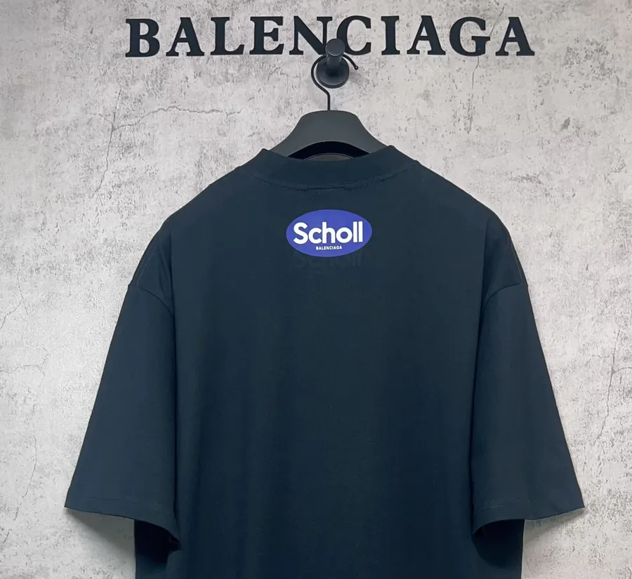 Balenciaga Scholl Collaboration Blue Print Short Sleeve T Shirt