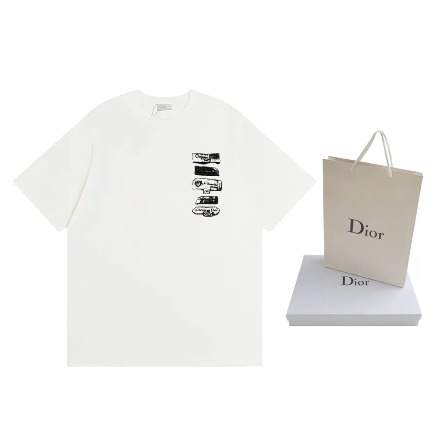 DIOR 24 New Plush Archive Print Short Sleeve T Shirt