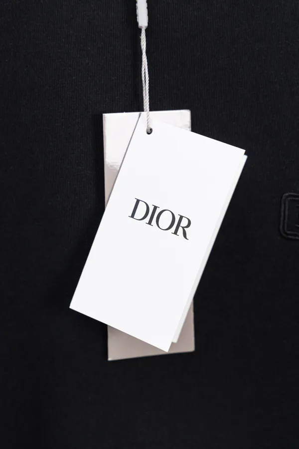DIOR 24 New Front Logo Cotton Embroidery T Shirt