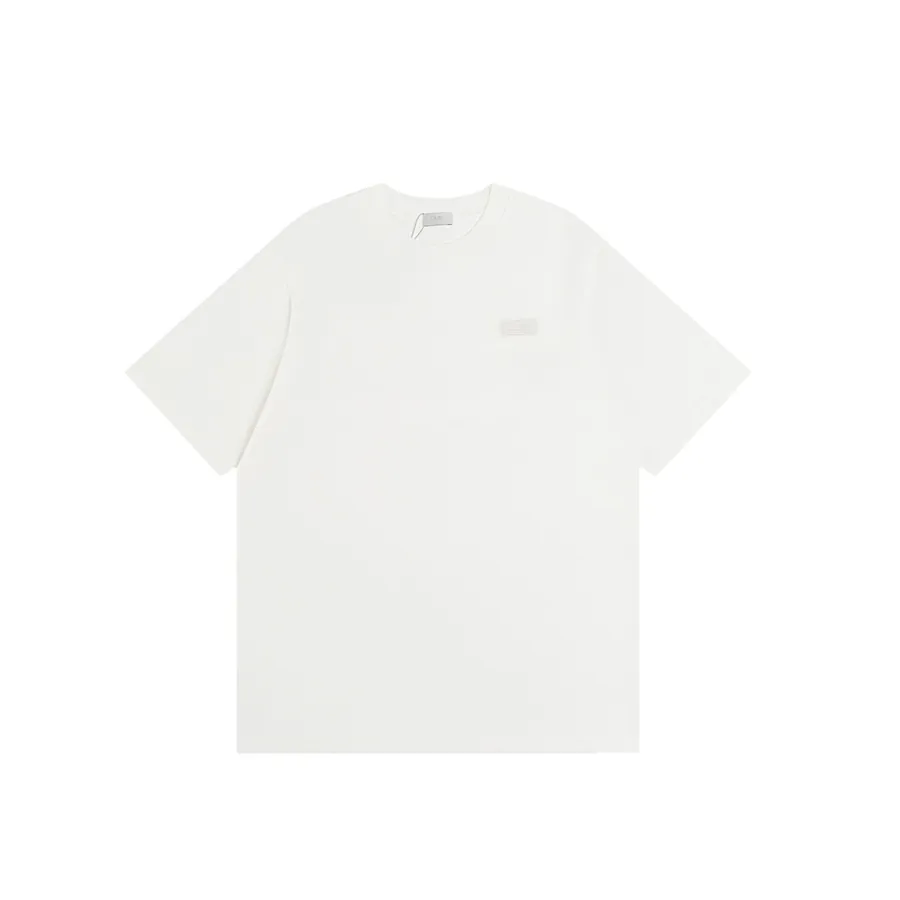 DIOR 24 New Front Logo Cotton Embroidery T Shirt