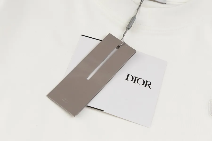 DIOR 24 New Front Logo Cotton Embroidery T Shirt