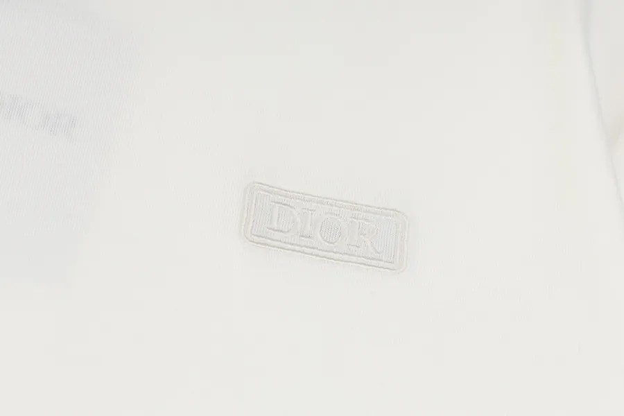 DIOR 24 New Front Logo Cotton Embroidery T Shirt