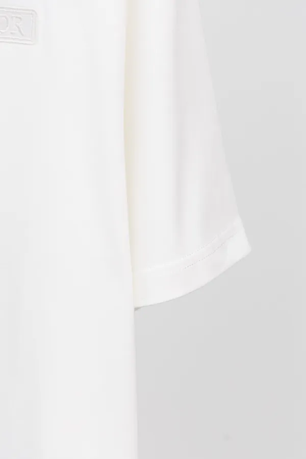 DIOR 24 New Front Logo Cotton Embroidery T Shirt