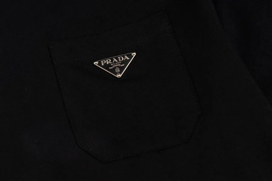 PRADA Triangle Logo Pocket T Shirt