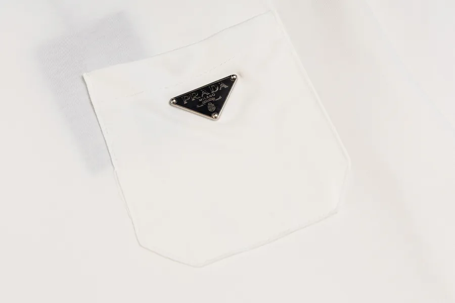 PRADA Triangle Logo Pocket T Shirt