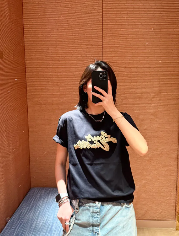LOUIS VUITTON 25ss Artistic Logo Embroidery T Shirt