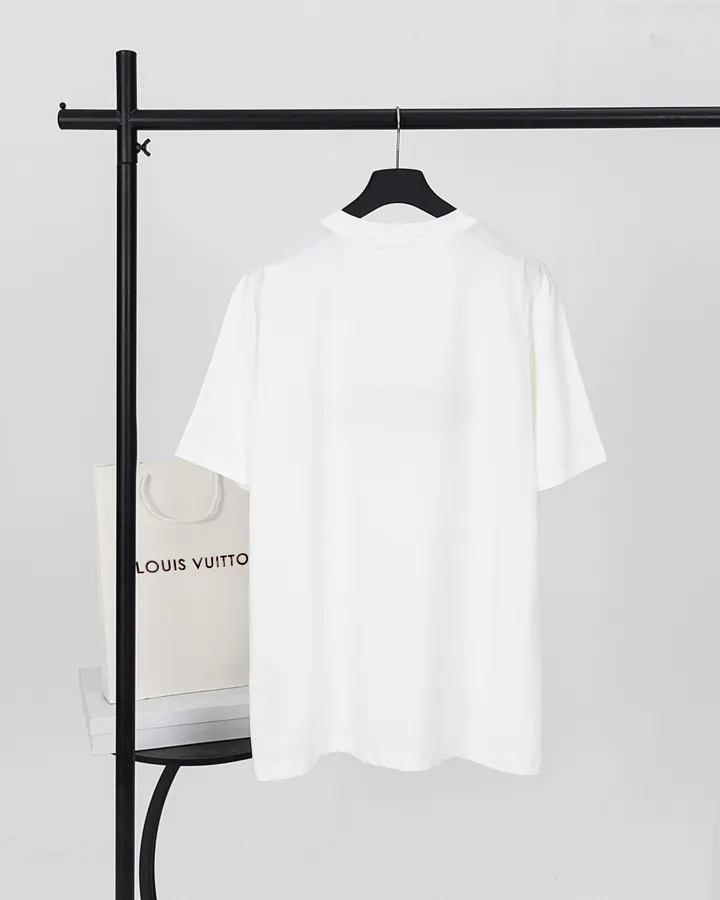 LOUIS VUITTON 25ss Artistic Letter Logo Embroidered T Shirt