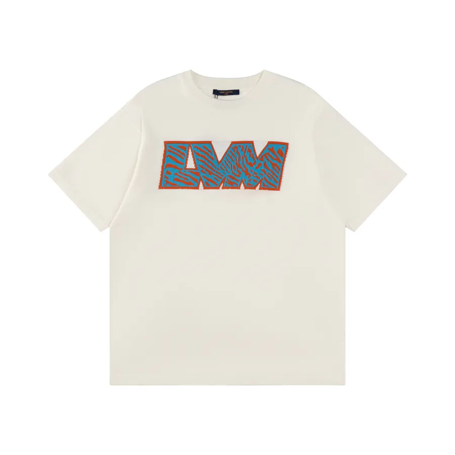 LOUIS VUITTON Tiger Print Letter Embroidery Wool T Shirt