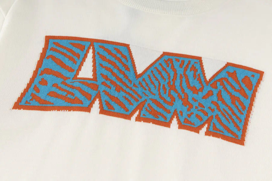 LOUIS VUITTON Tiger Print Letter Embroidery Wool T Shirt