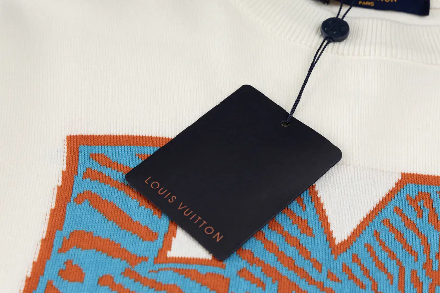 LOUIS VUITTON Tiger Print Letter Embroidery Wool T Shirt