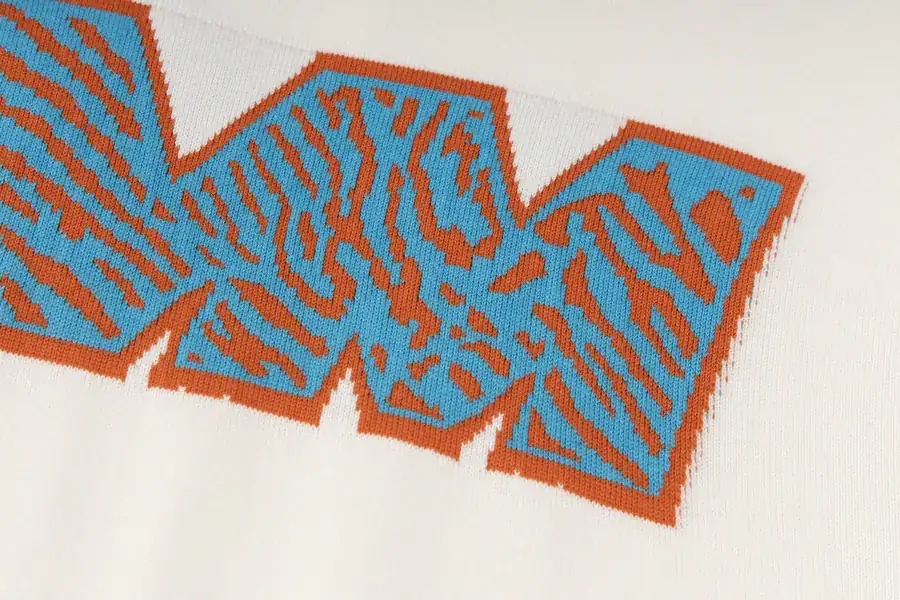 LOUIS VUITTON Tiger Print Letter Embroidery Wool T Shirt