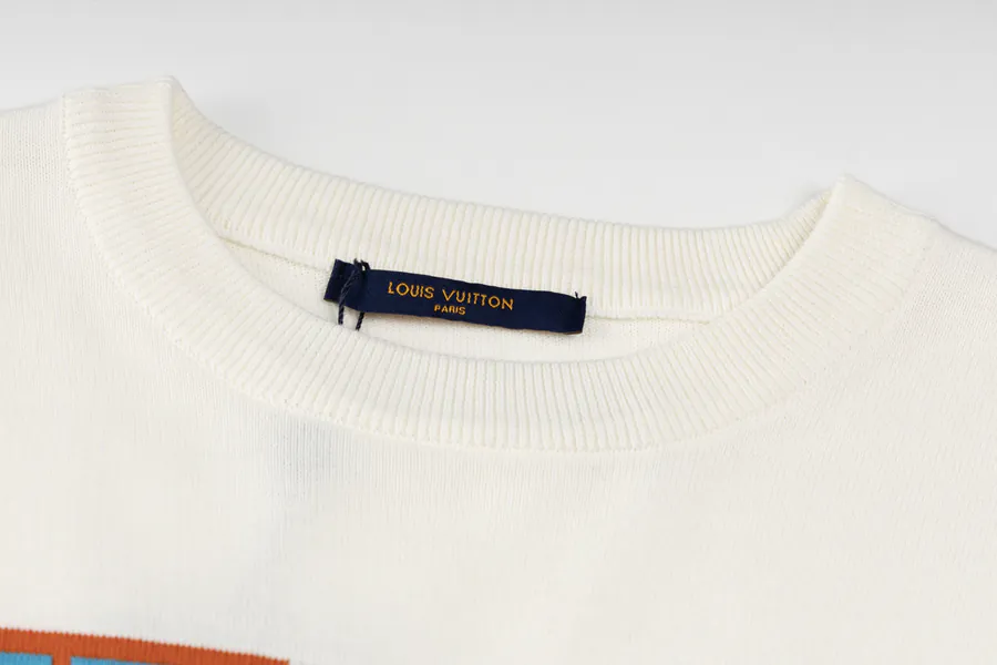 LOUIS VUITTON Tiger Print Letter Embroidery Wool T Shirt
