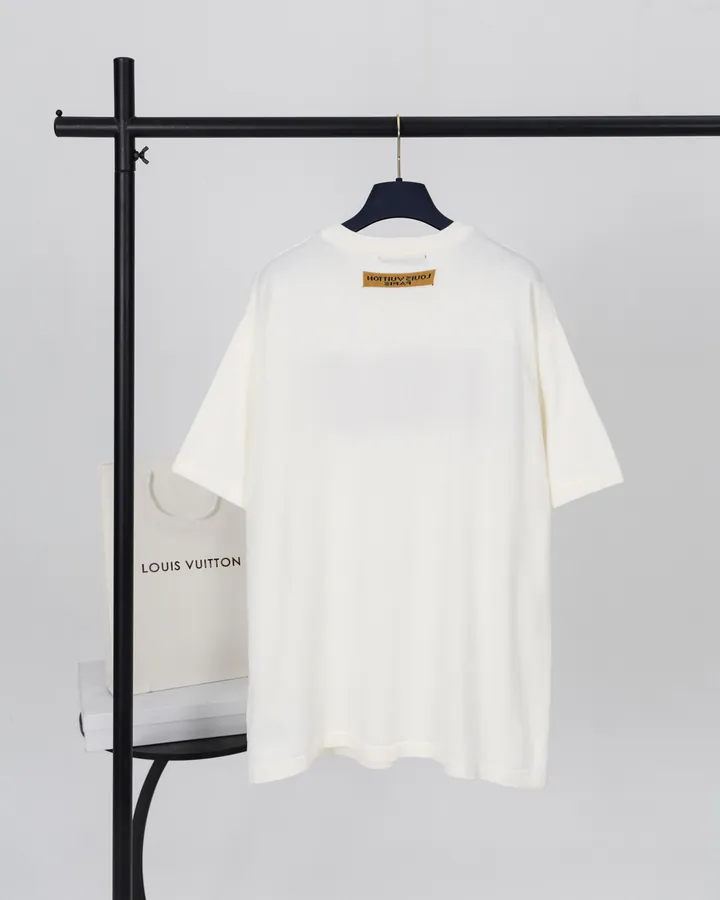 LOUIS VUITTON Tiger Print Letter Embroidery Wool T Shirt
