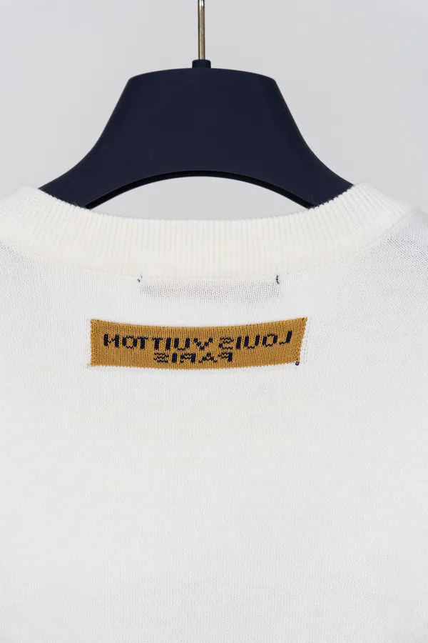 LOUIS VUITTON Tiger Print Letter Embroidery Wool T Shirt
