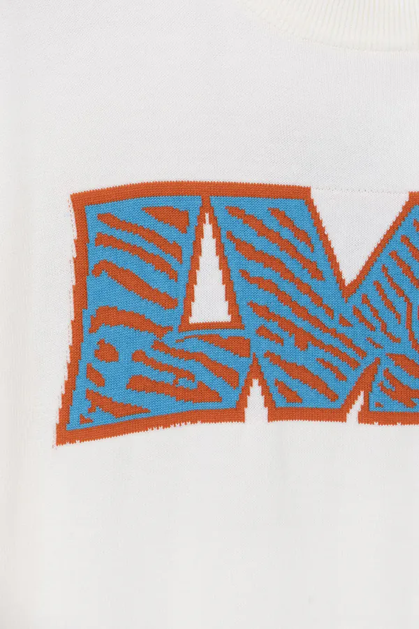 LOUIS VUITTON Tiger Print Letter Embroidery Wool T Shirt