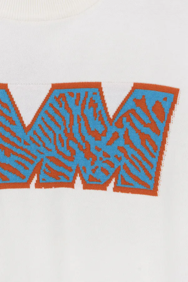 LOUIS VUITTON Tiger Print Letter Embroidery Wool T Shirt