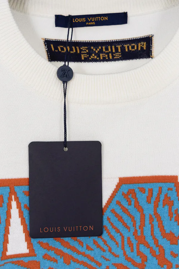 LOUIS VUITTON Tiger Print Letter Embroidery Wool T Shirt