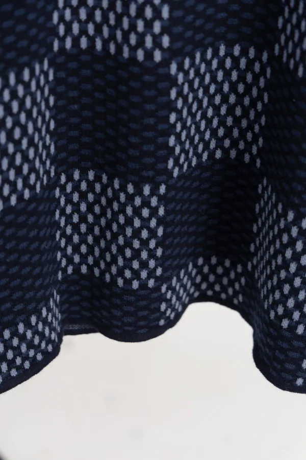 LOUIS VUITTON* Philipe Model Chessboard Zirconia Wool Short Sleeve