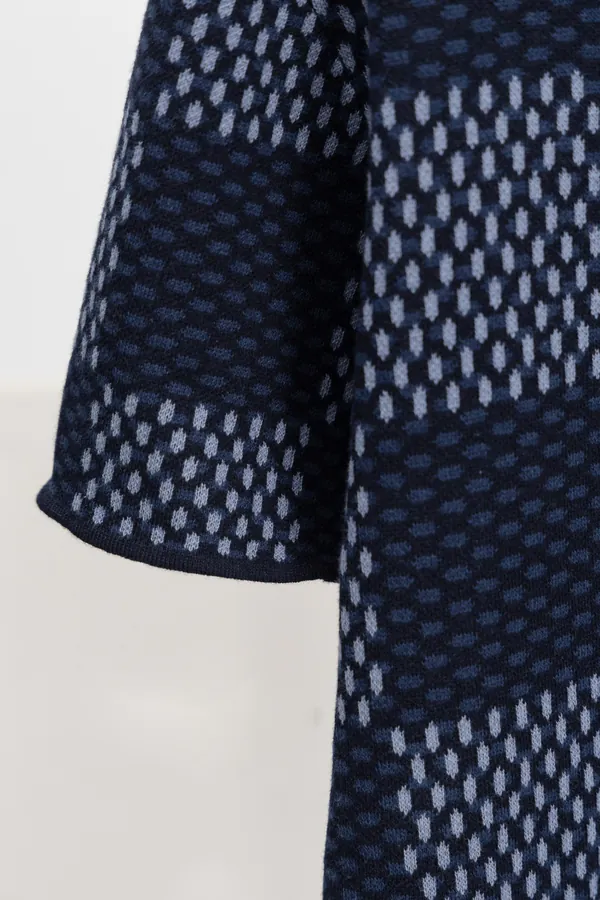 LOUIS VUITTON* Philipe Model Chessboard Zirconia Wool Short Sleeve