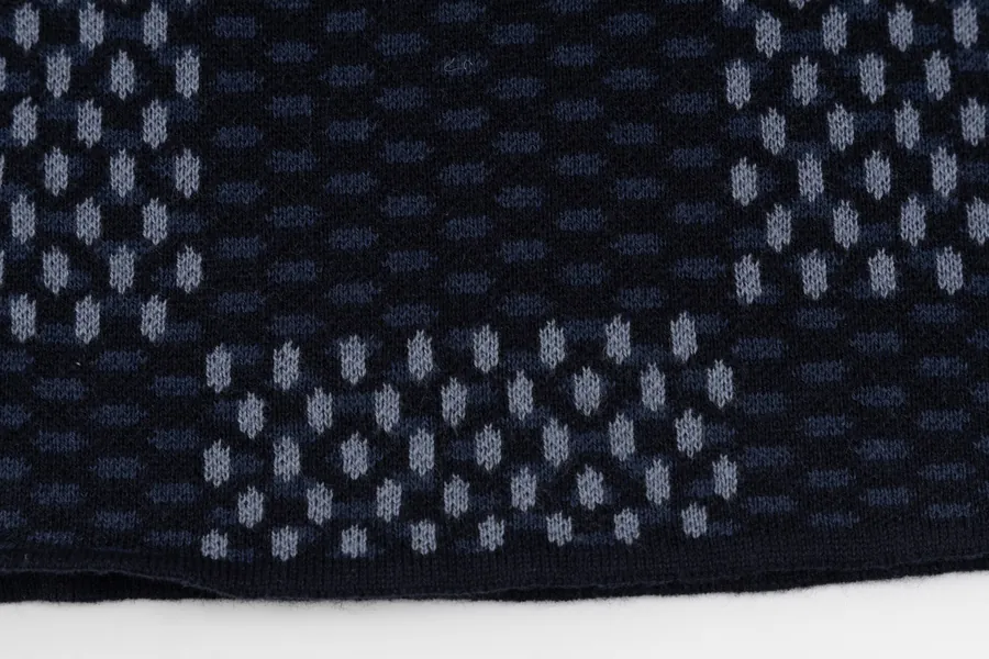 LOUIS VUITTON Philipe Model Checkerboard Zirconia Wool Short Sleeve