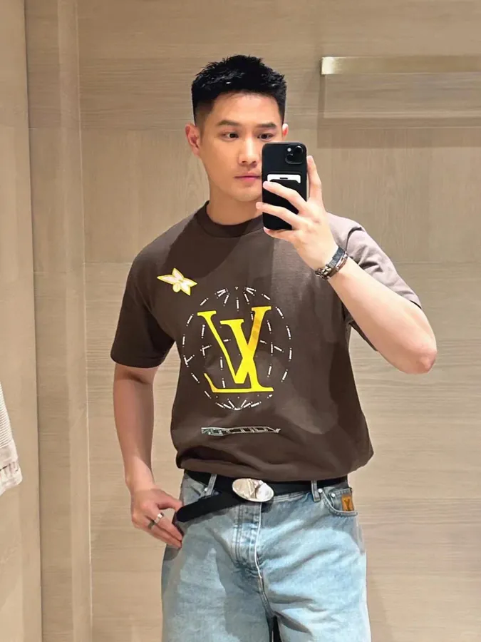 LOUIS VUITTON 2025 航线莱恩石装饰短袖T恤