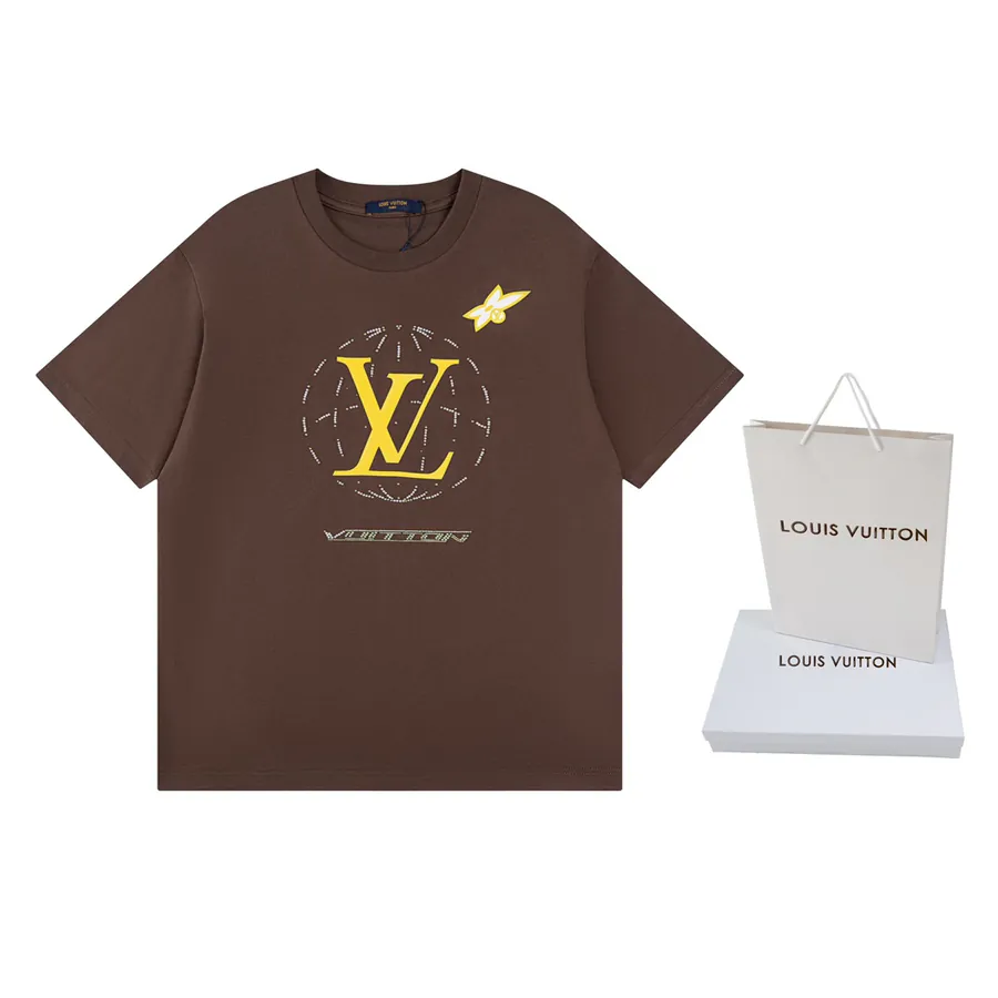 LOUIS VUITTON 2025 航线莱恩石装饰短袖T恤
