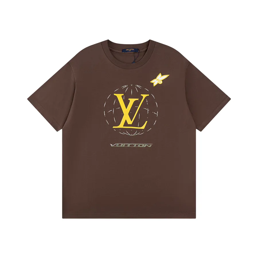 LOUIS VUITTON 2025 航线莱恩石装饰短袖T恤