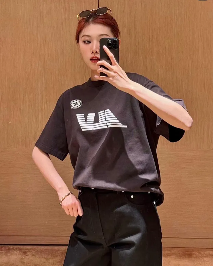 LOUIS VUITTON Travel Compass Print Short Sleeve T Shirt