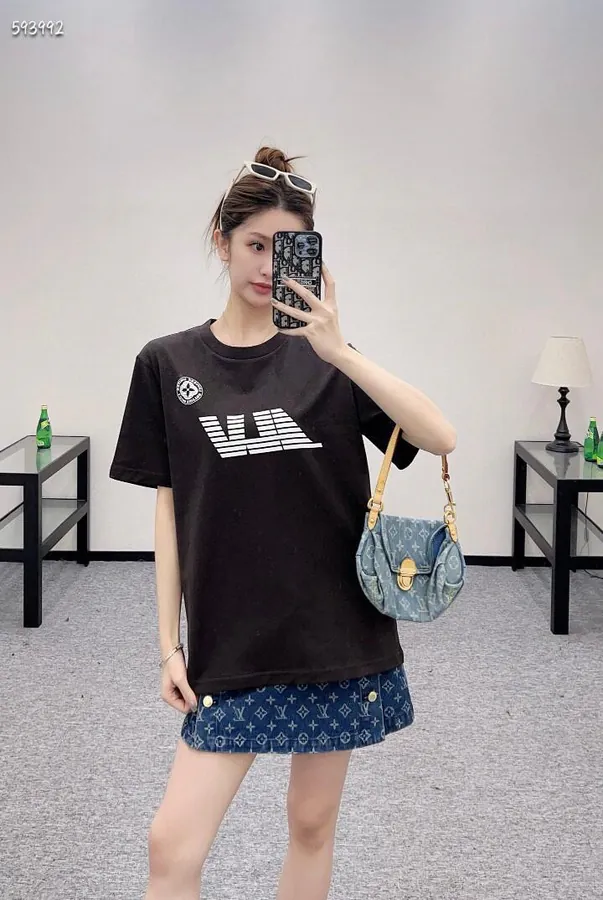 LOUIS VUITTON Travel Compass Print Short Sleeve T Shirt