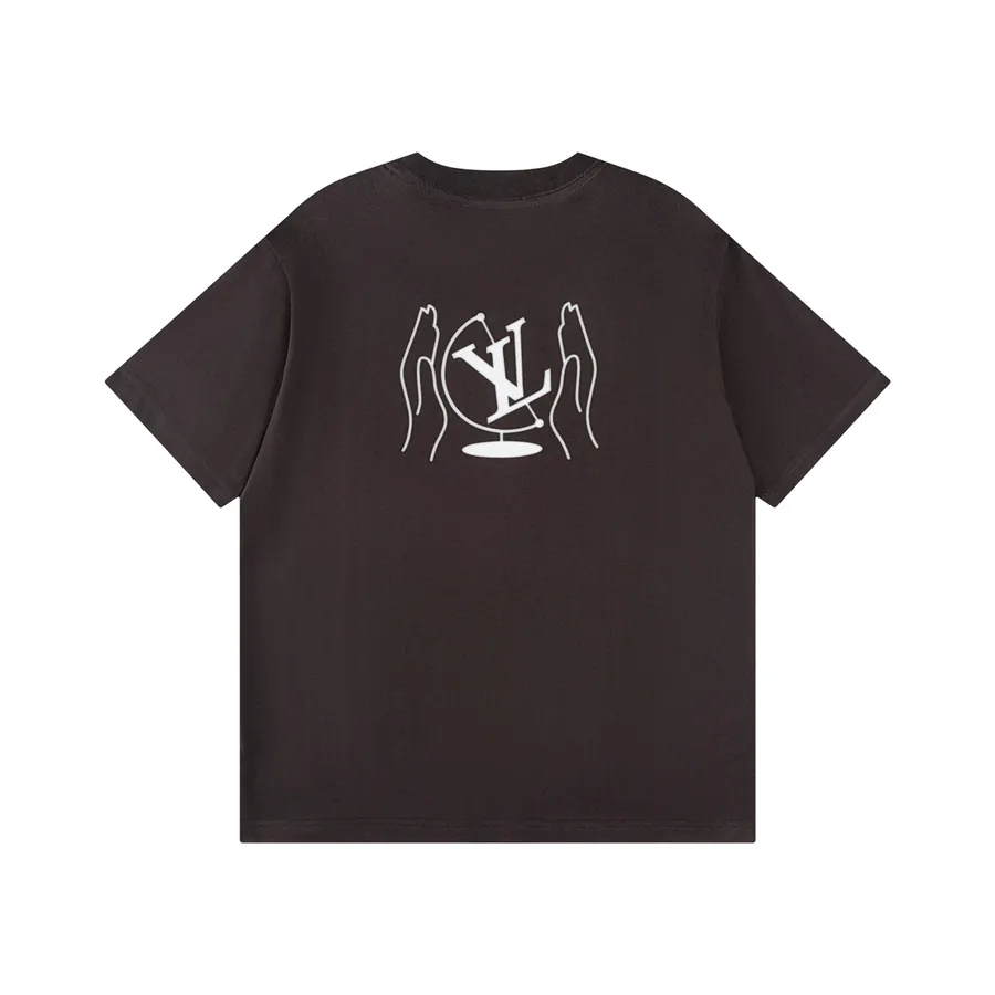 LOUIS VUITTON Travel Compass Print Short Sleeve T Shirt