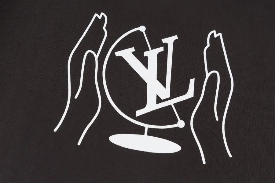 LOUIS VUITTON Travel Compass Print Short Sleeve T Shirt