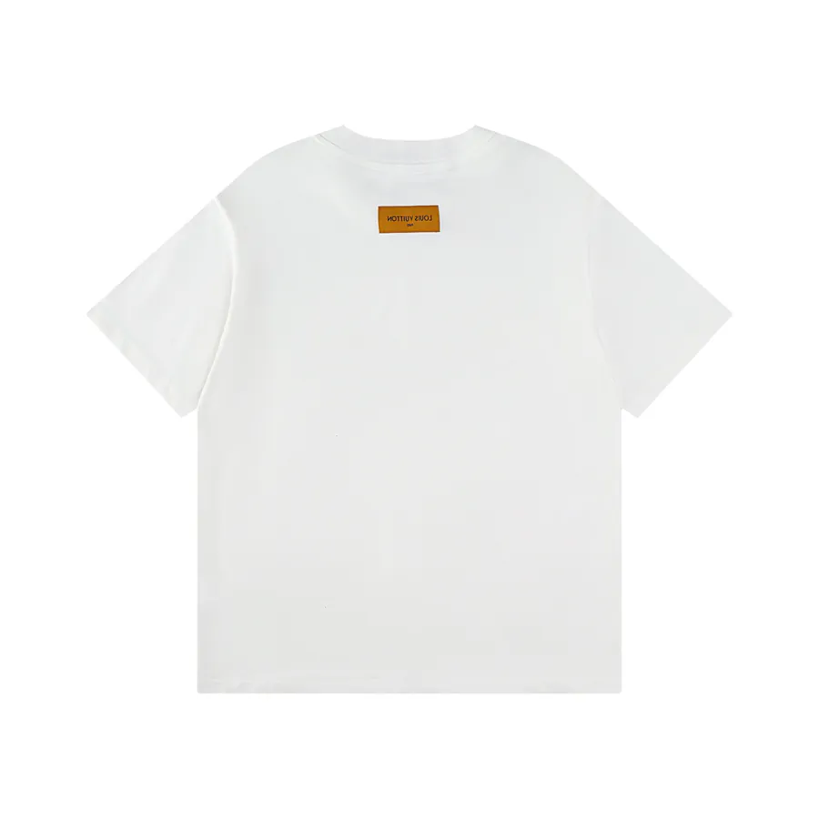 LOUIS VUITTON Rainbow Cloud Letter Print Short Sleeve