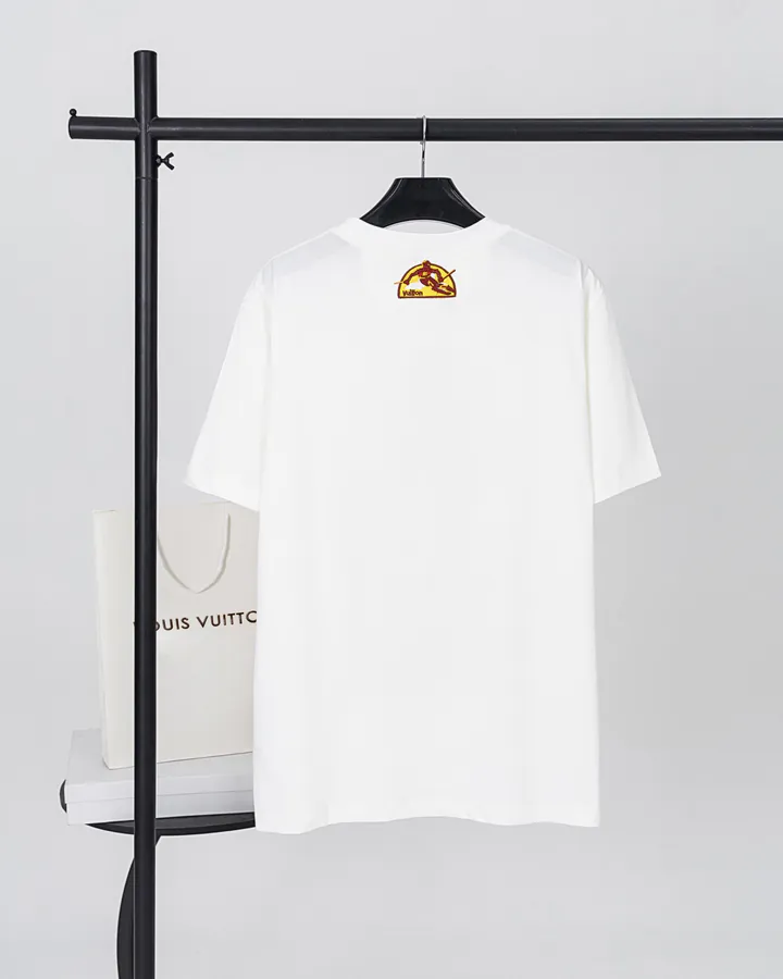 Louis Vuitton Snowboard Gold Foil Short Sleeve T Shirt