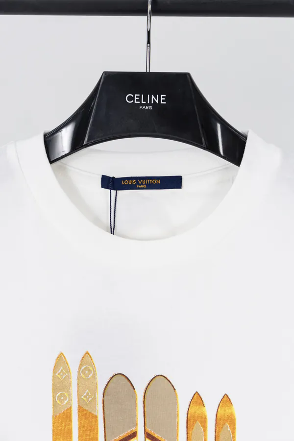 Louis Vuitton Snowboard Gold Foil Short Sleeve T Shirt
