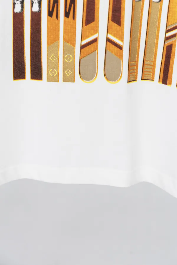 Louis Vuitton Snowboard Gold Foil Short Sleeve T Shirt