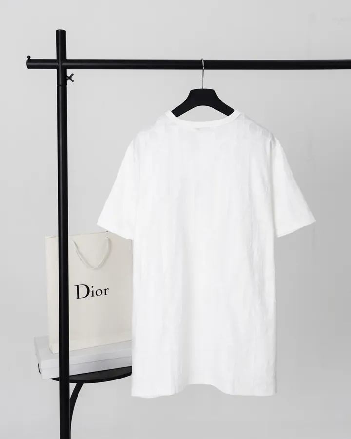 DIOR 25SS Embossed Pattern T Shirt