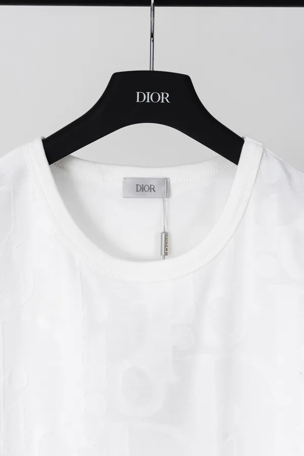 DIOR 25SS Embossed Pattern T Shirt