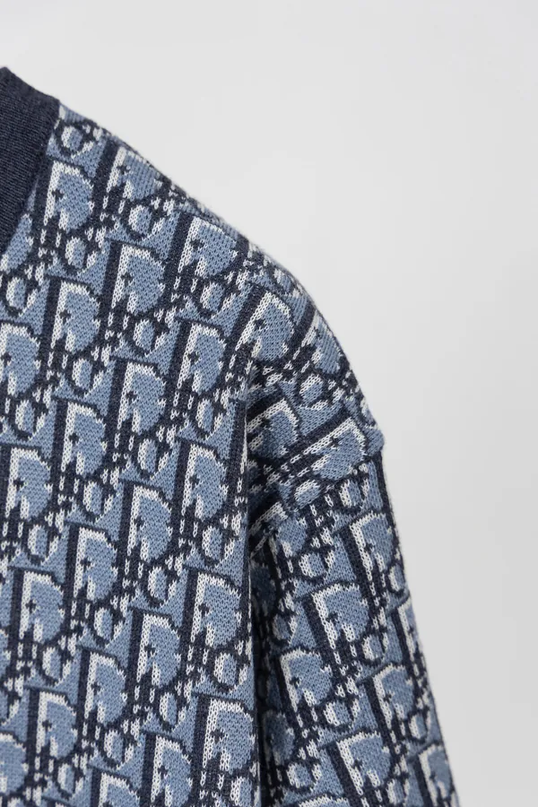 DIOR Oblique Blue Cashmere Blouse