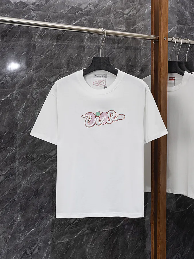 Dior Snake Year New Collection Embroidered Short Sleeve